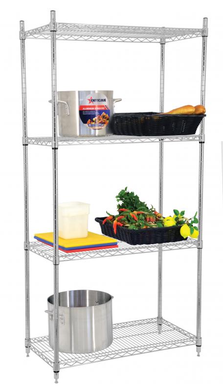 18" x 48" x 72" Chrome Shelving Kit 1 18" x 48" x 72" Chrome Shelving Kit